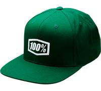 100% Icon Snapback Hat Green 20044-00002