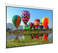 100 Inch 16:9 Manual Pull Down Projector Screen Self Locking for Home Meeting Room School Restaurant Bar