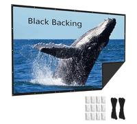 100 Inch Black Backing Projector Screen, 16:9 Folding Anti-Crease Portable Projection Movie Screen 120 Inch For Indoor Outdoor, Home Theater(92 inch 16: 9)