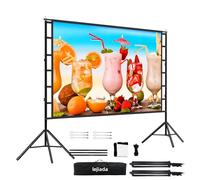 100 Inch Portable Projector Screen with Stand -lejiada Wrinkle-Free Outdoor 16:9 160° View Indoor Projection Screen, Anti-Wind Aluminium Tripod, Front Rear Projection, 10-Year Exchange