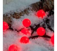 100 Indoor/Outdoor Battery Operated Red Berry Lights with Timer