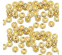 100 Inszene Rhinestone Decorative Spacer Beads Fashion Jewellery Supplies Loose Beads Perfect for Jewellery Making and Projects