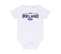 100% Ireland Six Nation Rugby Baby Grow Newborn Gift White 12-18 Months