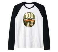 100 is Just a Number Ultramarathon Trail Badge Raglan Baseball Tee