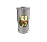 100 is Just a Number Ultramarathon Trail Badge Stainless Steel Insulated Tumbler