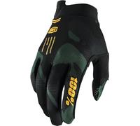 100% iTrack Sentinel Bicycle Gloves, black-green, size M for Men