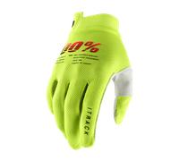 100% MX Gloves iTrack Youth Flou Yellow Black Motocross MTB Off Road ATV Quad