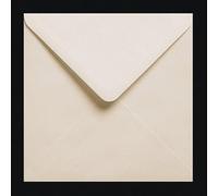 100 IVORY SMALL SQUARE GUMMED ENVELOPES 130mm x 130mm (5'' x 5'')