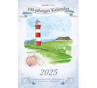 100-jähriger Kalender 2025 - Bildkalender 23,7x34 cm - mit Wetterprognosen, Bauernregeln und liebevollen Illustrationen - Wandkalender - Alpha Edition: Mit täglichen Wetterprognosen und Bauernregeln