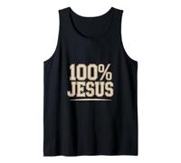 100% Jesus Christian Faith Statement Backprint Tank Top