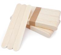 100 Jumbo Lollipop Sticks Kids Wood Crafts Painting Waxing Lolly Popsicle 150mm Large Smooth Natural Wooden 6 Inch