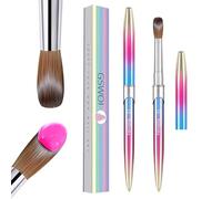 100% Kolinsky Acrylic Nail Brush,3D Pure Handmade Round Shape Size 12 Nail Brushes for Acrylic Application, Professional Nail Art Brush Manicure for Professional Manicure DIY Home Salon(#12)