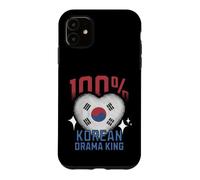 100% Korean Drama King Funny Korea Roots Flag Heart Case for iPhone 11