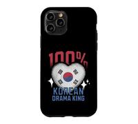 100% Korean Drama King Funny Korea Roots Flag Heart Case for iPhone 11 Pro