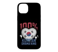 100% Korean Drama King Funny Korea Roots Flag Heart Case for iPhone 14 Plus