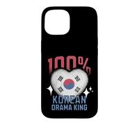 100% Korean Drama King Funny Korea Roots Flag Heart Case for iPhone 15