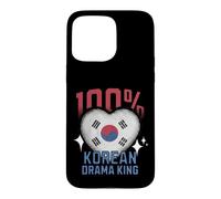 100% Korean Drama King Funny Korea Roots Flag Heart Case for iPhone 15 Pro Max