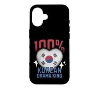 100% Korean Drama King Funny Korea Roots Flag Heart Case for iPhone 16