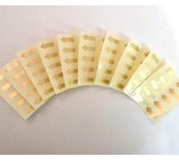 100 Labels, 20x10mm Arrow Shape, Matt Gold, Removable/Low Tack Colour Code Stickers, Self-Adhesive Sticky Coloured Labels