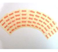 100 Labels, 20x10mm Arrow Shape, Pink, Removable/Low Tack Colour Code Stickers, Self-Adhesive Sticky Coloured Labels