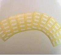 100 Labels, 20x10mm Arrow Shape, White, Removable/Low Tack Colour Code Stickers, Self-Adhesive Sticky Coloured Labels