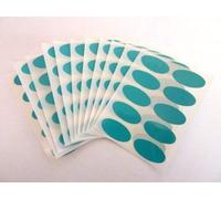 100 Labels, 25x12mm Oval, Turquoise, Colour Code Stickers, Self-Adhesive Sticky Coloured Labels