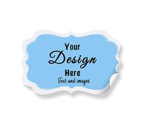 100 Labels Personalised Stickers Labels, Customised Various Sizes Adhesive Labels Sticker Labels, Custom Stickers with Any Design, Image, Logo Text, Custom Stickers for Company Logos(Fancy Frame)