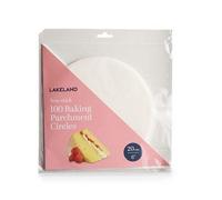 100 Lakeland Baking Parchment Liner Paper Circles 20cm - Non-Stick Silicone for Easy Release