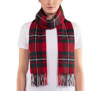 100% Lambswool Extra Long Scarf Made in Scotland - Authentic Scottish Tartans - Soft, Breathable Wool Scarf for Men & Women - Luxurious Tartan - Gift for Christmas (Macgregor Modern Tartan)