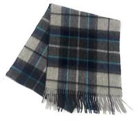 100% Lambswool Extra Wide and long Tartan Scarf Made in Scotland - Authentic Scottish Tartans - Winter Lambswool Scarf 190x36cm - Soft, Warm, Breathable Unisex Gift (Dover/Grey Check Tartan)