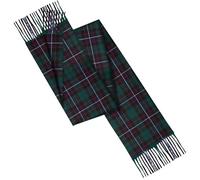 100% Lambswool Tartan scarves made in Scotland - 180x25CM - Green check - All-season essential Smooth Extra Long Scarf - Valentines day, Mothers day, Wedding Gift (Mitchell Modern - Green check )