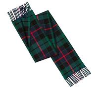 100% Lambswool Tartan scarves made in Scotland - 180x25CM - Green check - All-season essential Smooth Extra Long Scarf - Valentines day, Mothers day, Wedding Gift (Morrison Green - Green check )