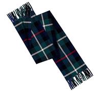 100% Lambswool Tartan scarves made in Scotland - 180x25CM - Green check - All-season essential Smooth Extra Long Scarf - Valentines day, Mothers day, Wedding Gift (Mackenzie - Green check )