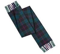 100% Lambswool Tartan scarves made in Scotland - 180x25CM - Green check - All-season essential Smooth Extra Long Scarf - Valentines day, Mothers day, Wedding Gift (Campbell Cawdor Modern)