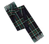 100% Lambswool Tartan scarves made in Scotland - 180x25CM - Green check - All-season essential Smooth Extra Long Scarf - Valentines day, Mothers day, Wedding Gift (Colquhoun - Green check )