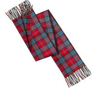 100% Lambswool Tartan scarves made in Scotland - 180x25CM - Red check - All-season essential Smooth Extra Long Scarf - Valentines day, Mothers day, Wedding Gift (Maclean of Duart - Red check )