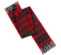 100% Lambswool Tartan scarves made in Scotland - 180x25CM - Rose check - All-season essential Smooth Extra Long Scarf - Valentines day, Mothers day, Wedding Gift (Ross Red - Rose check )