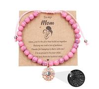100 Languages I Love You Bracelet 6mm Turquoise Stone Bracelet To My Mom Bracelets Gift for Mothers Day/Daughter Gift Bracelets Y3699-4D, Stone, Cubic Zirconia
