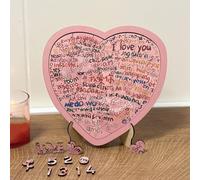 100 Languages I Love You Wooden Puzzle, Personalized Valentines Day Gifts Heart Puzzle in Wood, for Christmas, for Boyfriend, Girlfriend, Husband,Wife