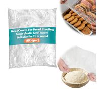 100 Large Bowl Covers for Bread Proving, Extra Large Plastic Bowl Covers for Proofing Dough, Fits Bowls up to 21 Inch, Sourdough Baking Supplies Accessories. (21in)