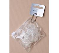 100 Large Clear Polyurethane Mini Elastics Hair Bands in a Zip Purse