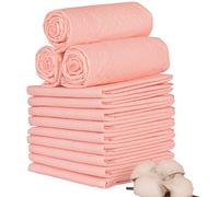 100 Large Puppy Training Trainer Train Pads Toilet Pee Wee Poo Dog Pet Cat Mats 60 x 45cm Clean Up Potty Absorbent High Floor Bed Anti-Slip and Leak-Proof Pink
