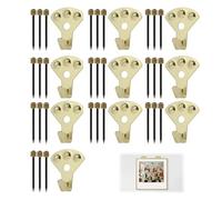 100 lbs Picture Frame Hangers Hooks with Nails, Heavy Duty Plaster Wall Pro Photo/Heavy Mirror Hanging Kit (4pcs per Set,10set)