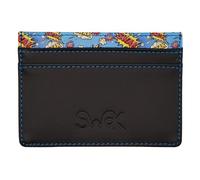 100% Leather Card Holder by SWAK - Slim Leather Wallet - Unique British Design - Great Gift for Men - 10 x 7cm (SWAK Attack)