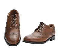 100% Leather Scottish Design Brown Ghillie Brogue - Scottish Heritage Gift for All Occasions - Men & Women Kilt Shoes - Size UK 6.5