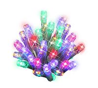 100 LED String Chaser Christmas Lights Flash Festive Tree Window Decoration Xmas (Multi Coloured)