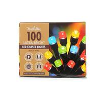 100 Led Ultra Bright Chaser Lights With Black Wire - Multicoloured