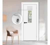 100% Light Block, Multi-use, Easy Installed Door Curtains, Adjustable Roller Shade, Window Blind, Panel for Office, Apartment, and Classroom(12" Wx42 L,Greyish White, Pack of 1)