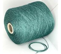 100% Linen Cone Yarn - 1 Sock Fingering Weight (4 Ply) - Yarn for Hand or Machine Knitting, Crochet & DIY Crafts (Emerald Green, 600g/1.32lb - 2580m/2820yds)