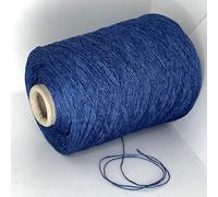 100% Linen Cone Yarn - 1 Sock Fingering Weight (4 Ply) - Yarn for Hand or Machine Knitting, Crochet & DIY Crafts (Indigo Blue, 600g/1.32lb - 2580m/2820yds)